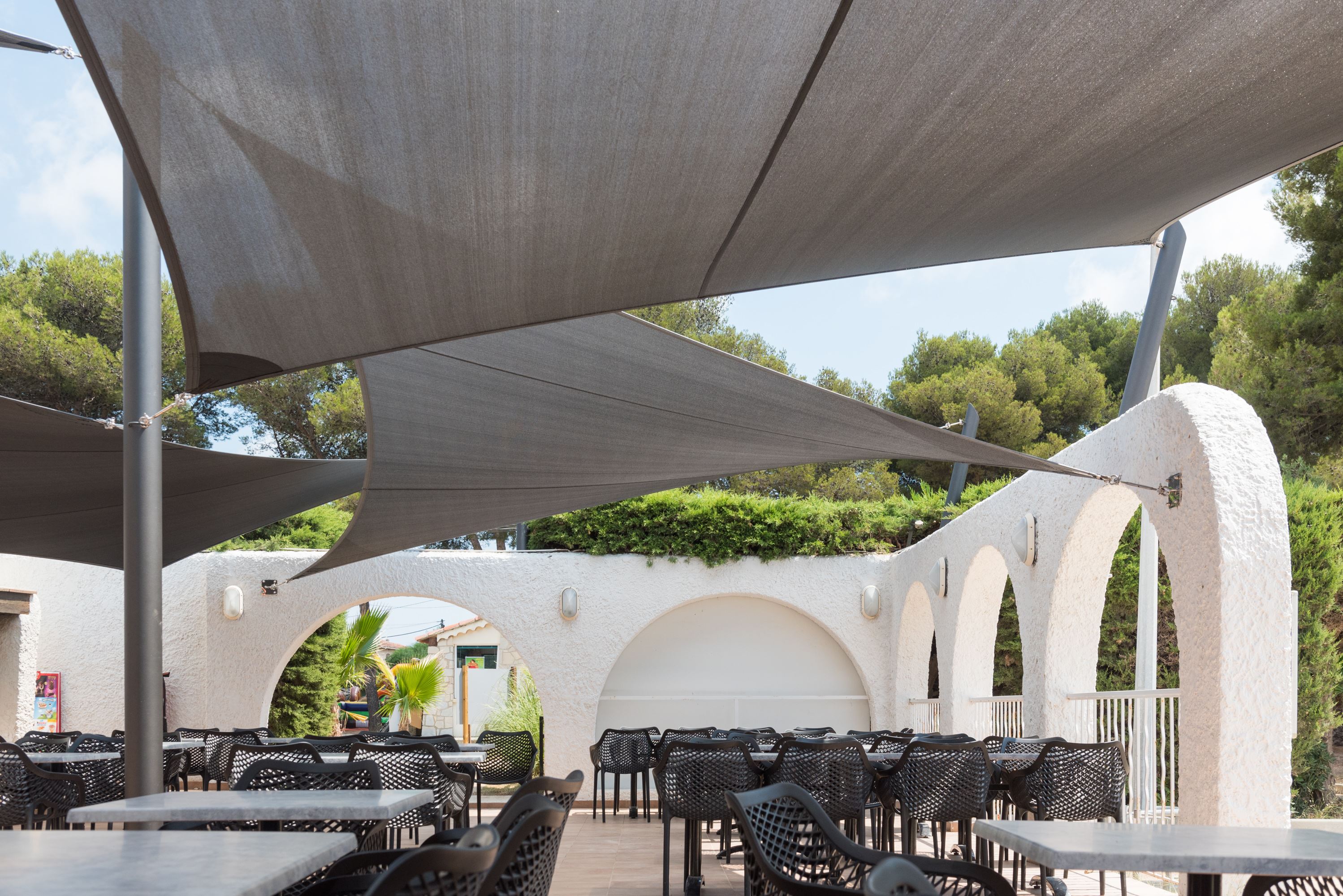 toile d'ombrage extérieur