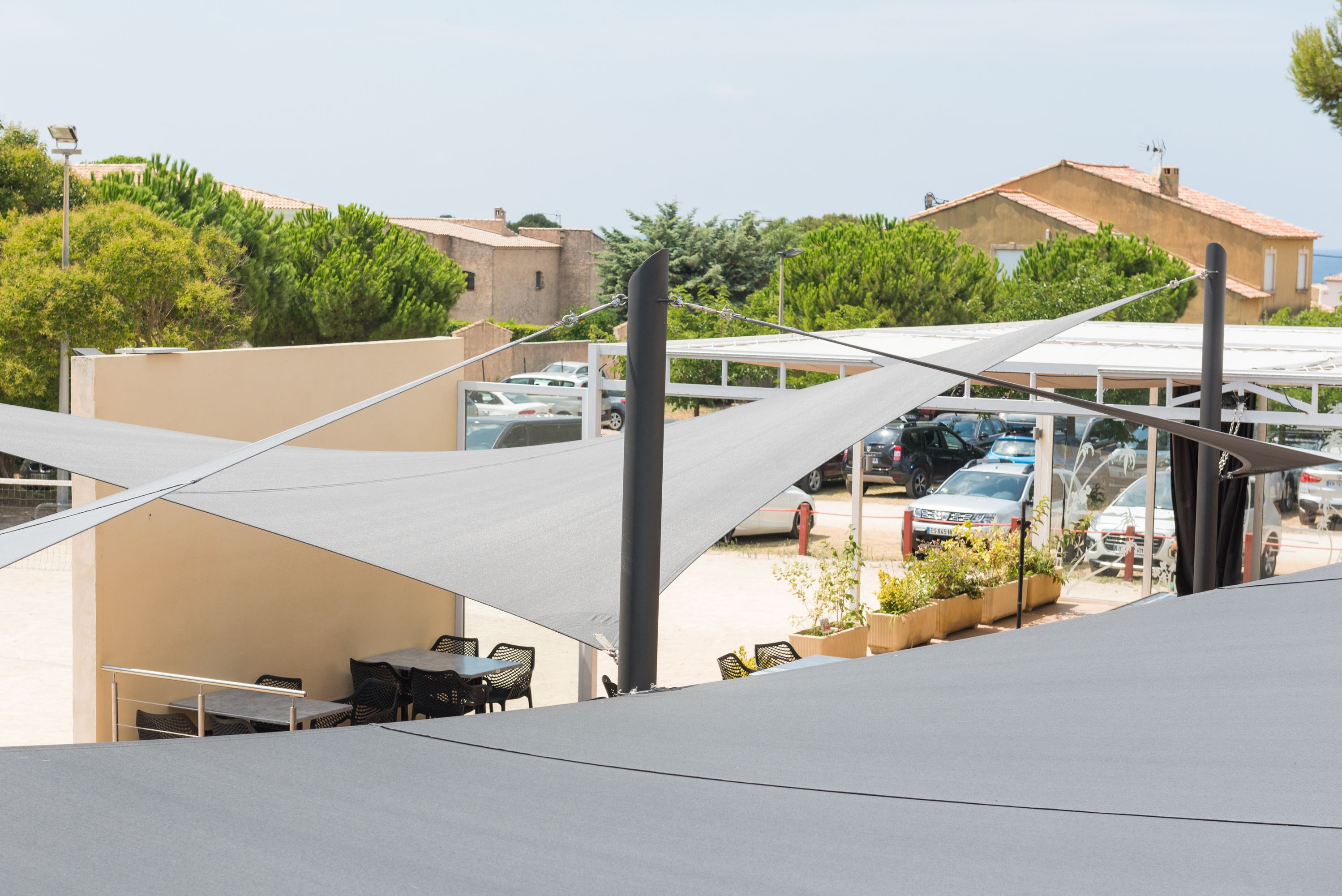 toile d'ombrage extérieur