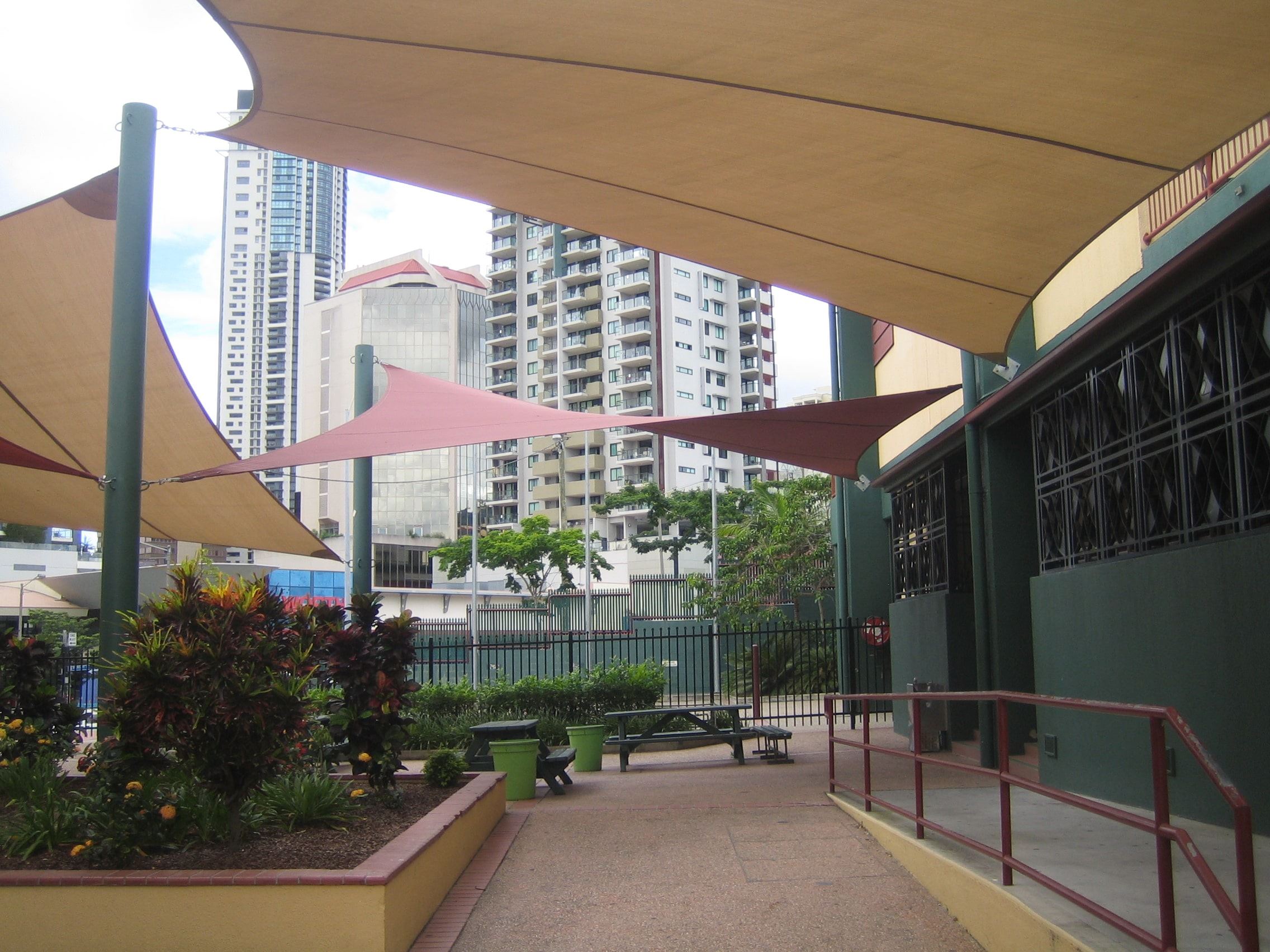 toile d'ombrage extérieur