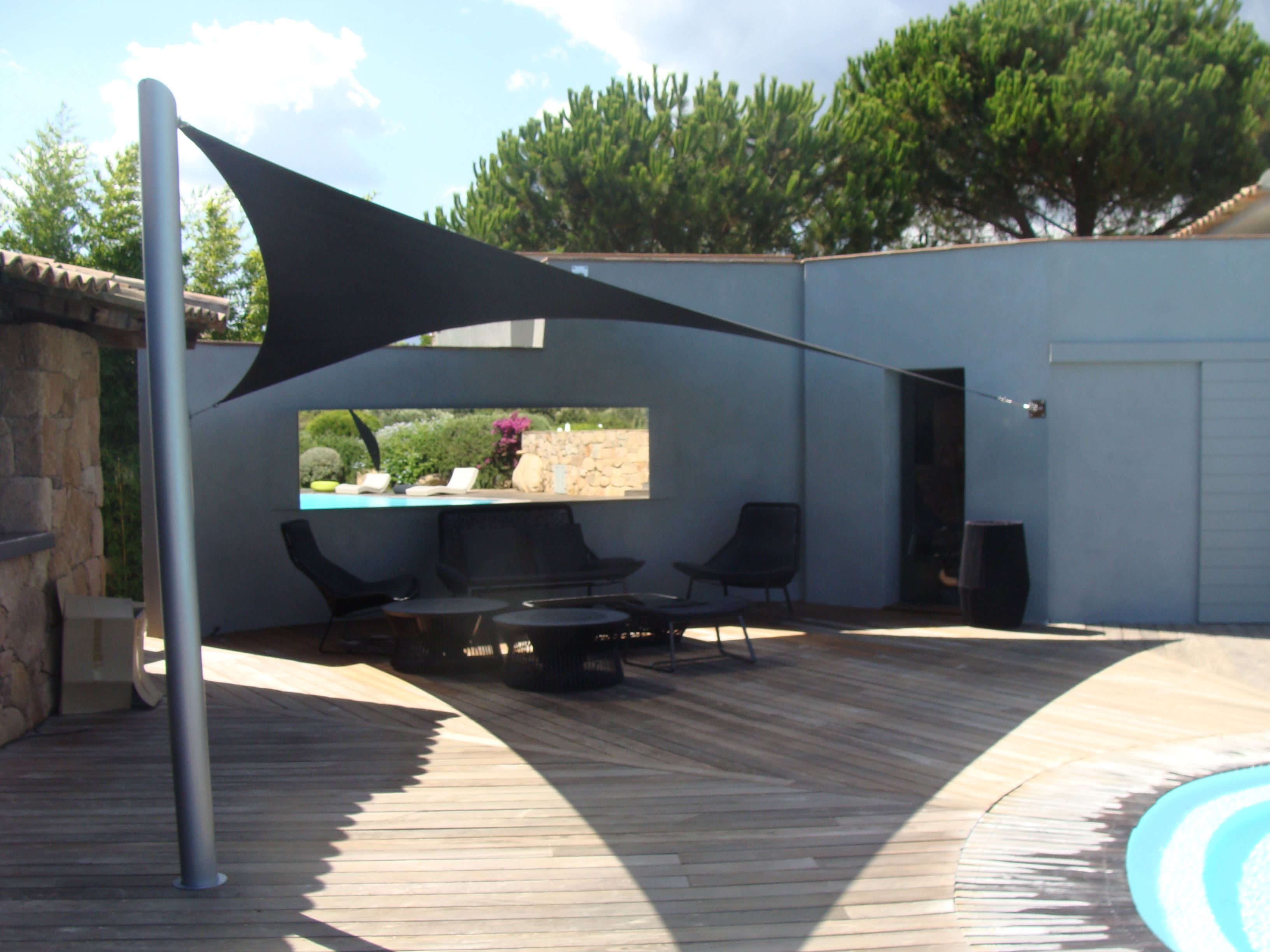 toile d'ombrage pour piscine