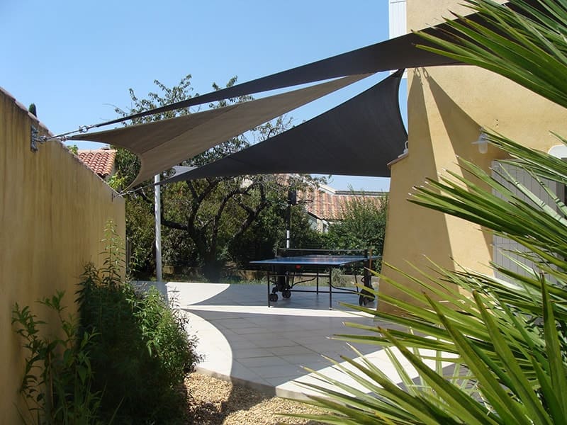 toile d'ombrage sur mesure