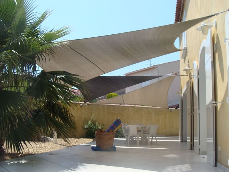 toile d'ombrage sur mesure