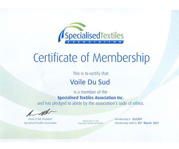 certificat of membership